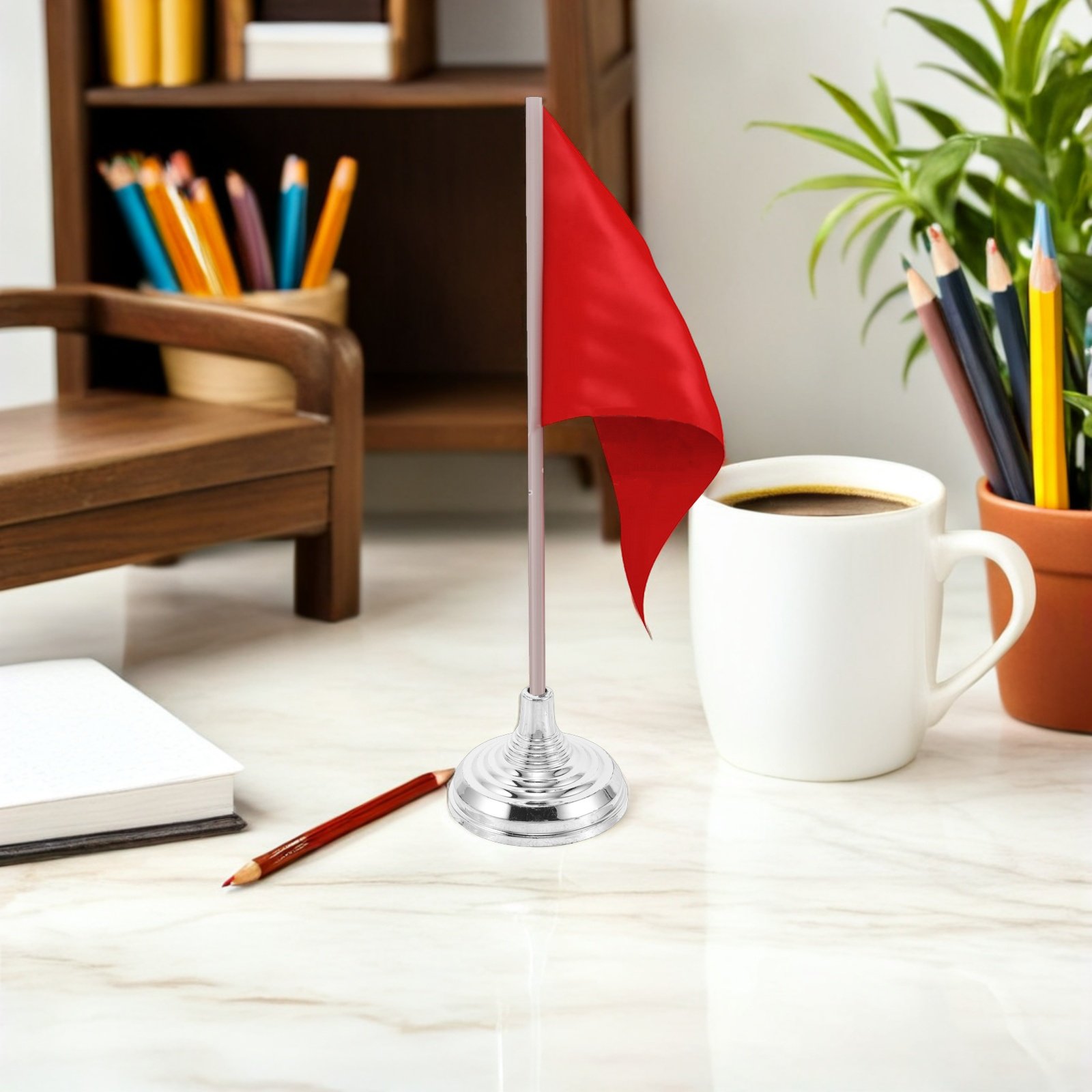 12Pcs Silver Mini Desk Flag St - Office Furniture Brands ulasan dan harga