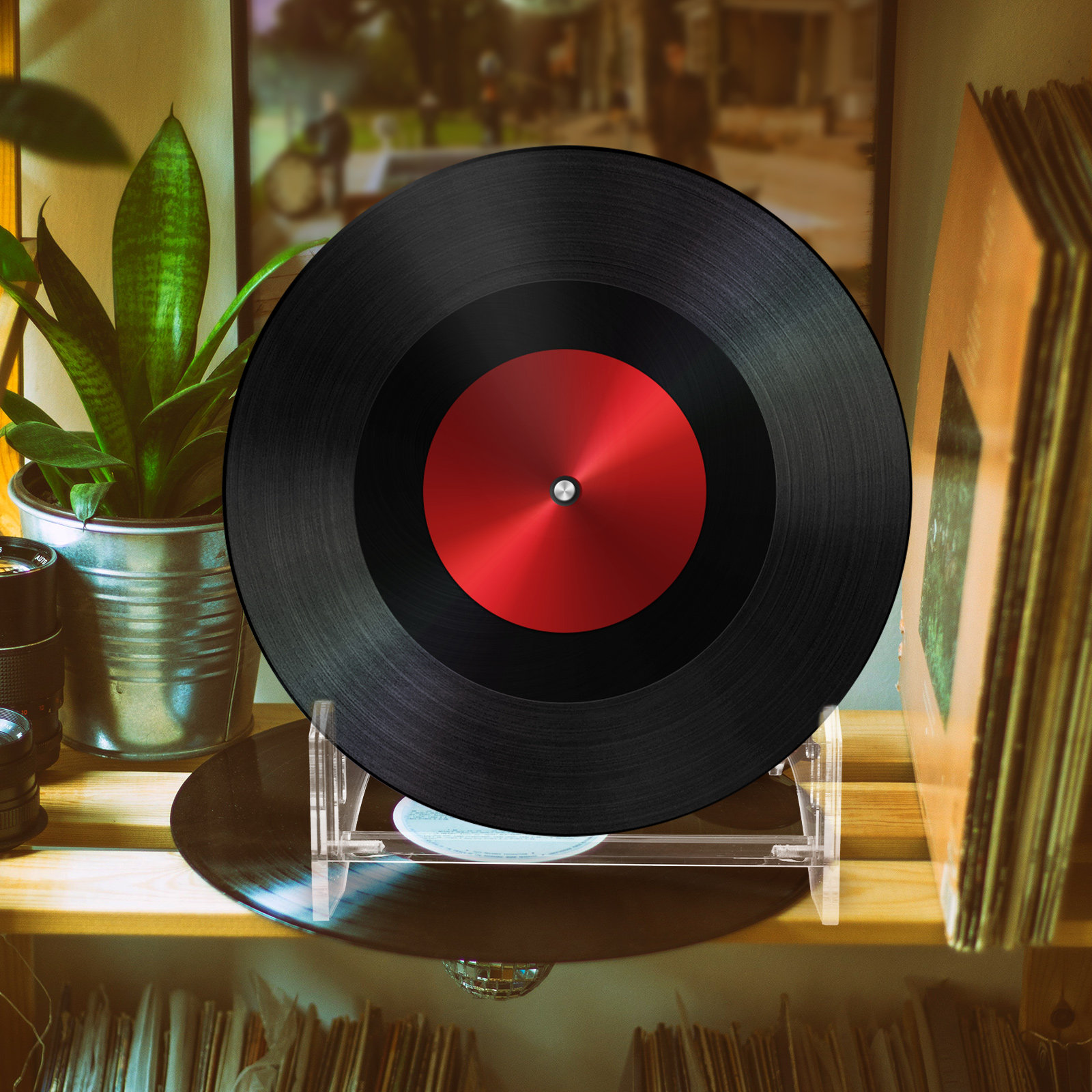 Tiered Acrylic Record Display  - Bookshelf ulasan dan harga
