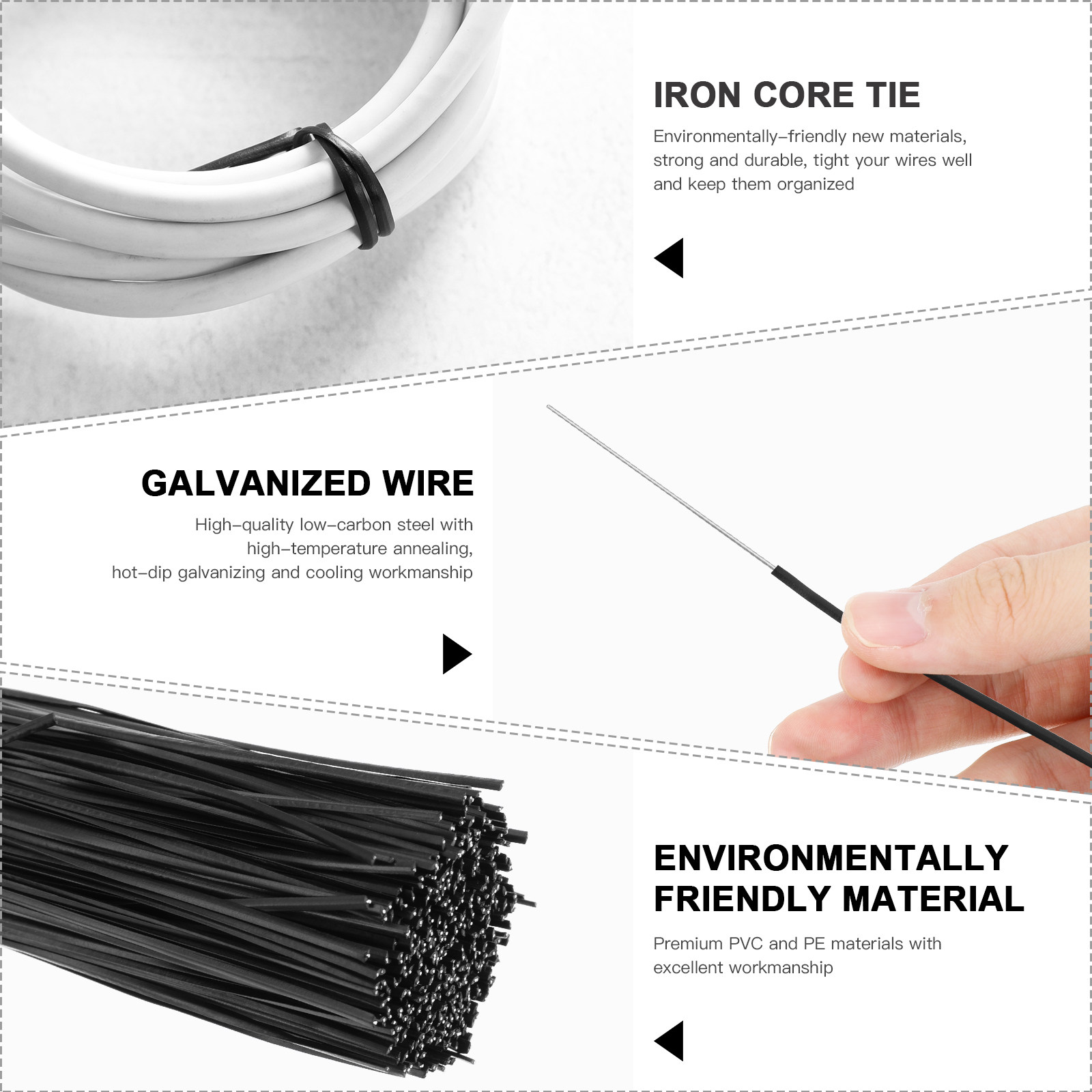 500pcs 15cm Data Cable Cable T - Desk Organizer ulasan dan harga
