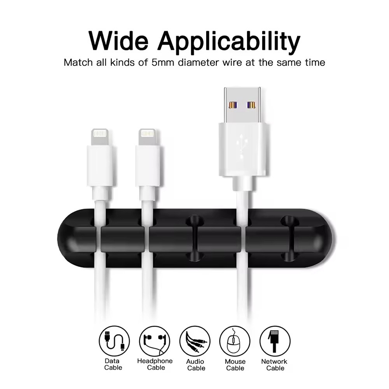 Silicone USB Cable Clip Winder - Desk Organizer ulasan dan harga