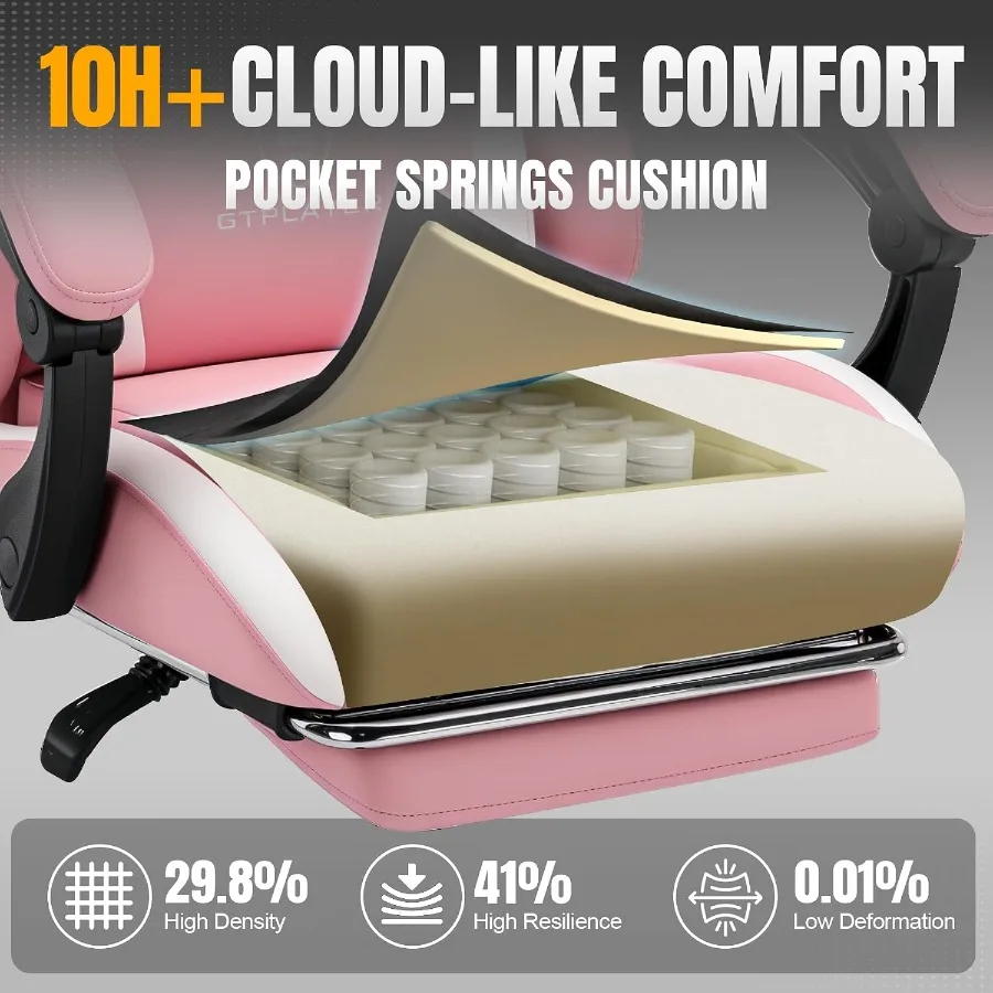 Gaming Chair with Foot Rest Po - Office Chair Cushion ulasan dan harga