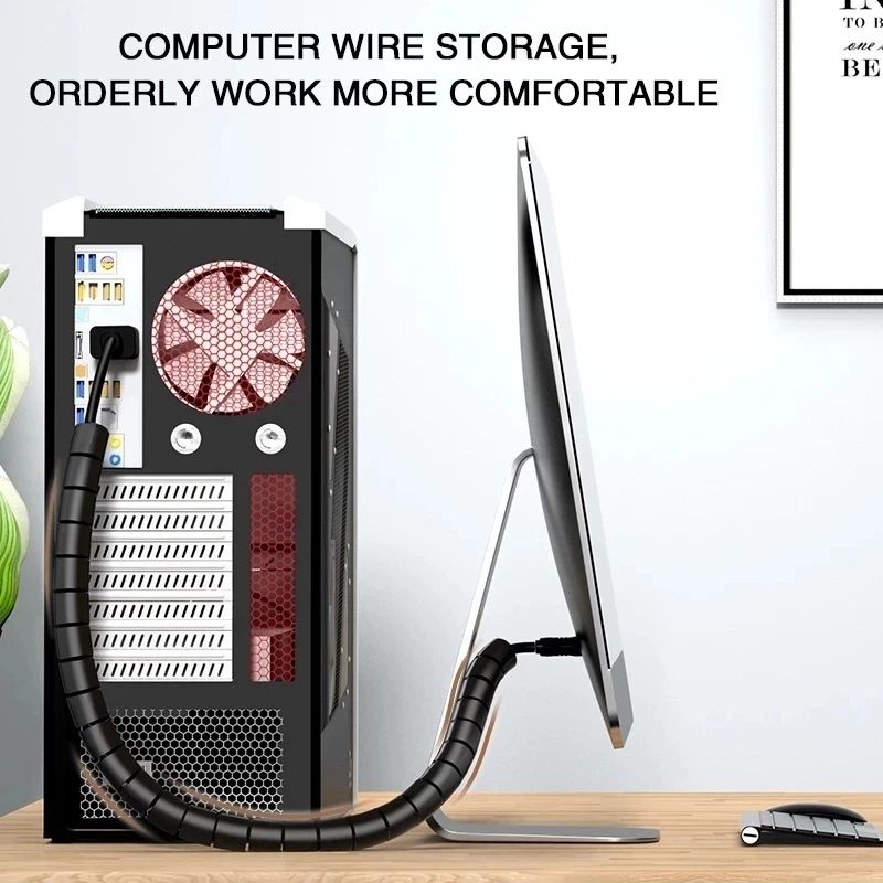 2M Long Cable Management Compu - Desk Organizer ulasan dan harga