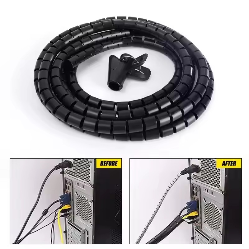 Cable Tube Sleeve Flexible Cor - Desk Organizer ulasan dan harga