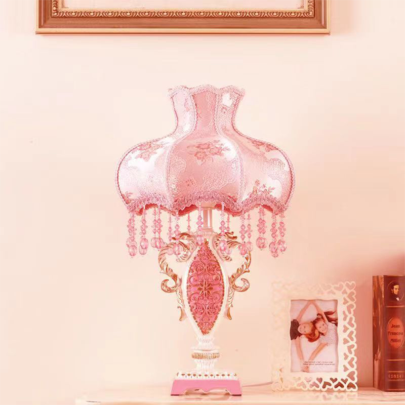 European Pink Table Lamp Luxur - Desk Lamp ulasan dan harga